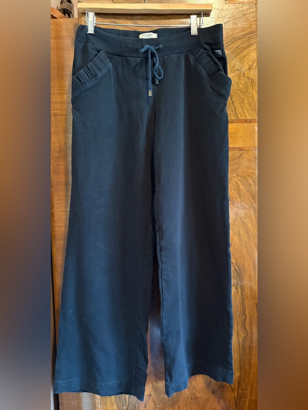 Burberry Black Wide-Leg Drawstring Joggers